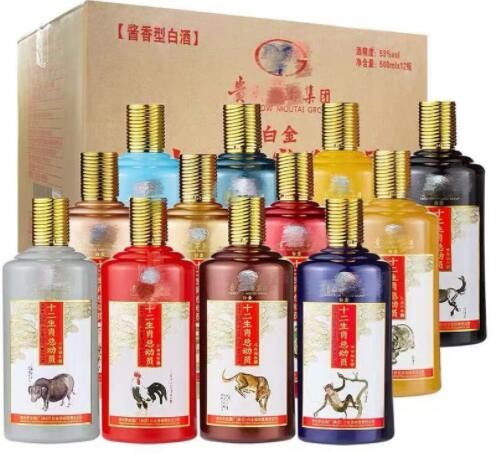 2018年贵州白金十二生肖总动员酒 53度酱香型白酒500ml*12瓶 原箱图3
