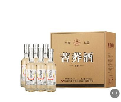 厂家直销苦荞酒银荞42度480ml*6瓶白酒整箱批发