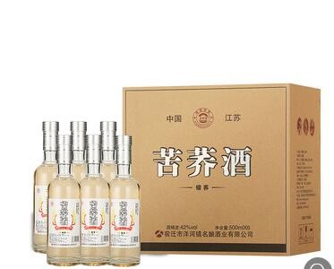 厂家直销苦荞酒银荞42度480ml*6瓶白酒整箱批发图2