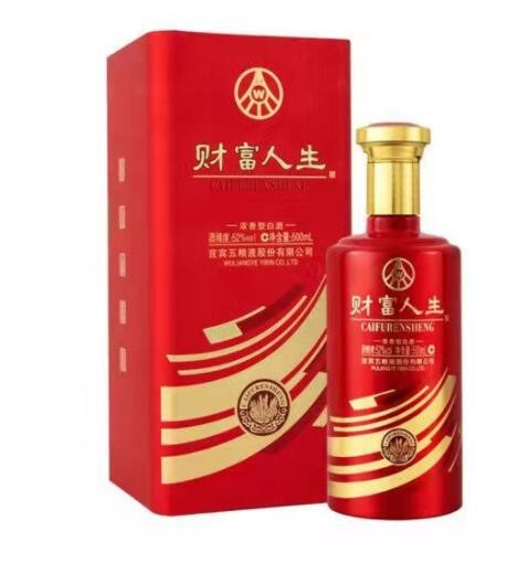 五粮 财富人生喜庆版红瓶红盒浓香型白酒整箱6瓶*500ml 一件代发图3