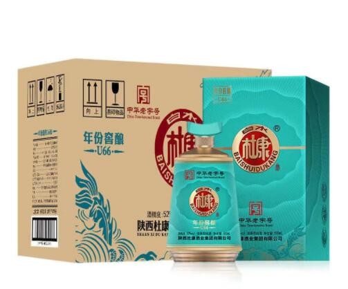 杜康年份窖藏白水杜康U66年份窖酿52度浓香型白酒500ml*6盒装批发图2