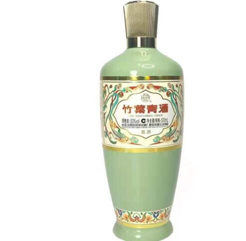 直供山西竹叶青荣耀版53度清香型白酒青瓷500ML6瓶整箱一件代发