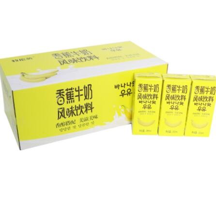 源头厂家批发香蕉牛奶风味饮料整箱 250ml*24整箱饮料大量批发图2