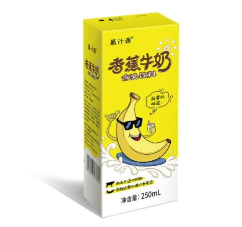 香蕉牛奶含乳饮料 慕汁源厂家现货批发香蕉牛奶含乳饮料250ml*12