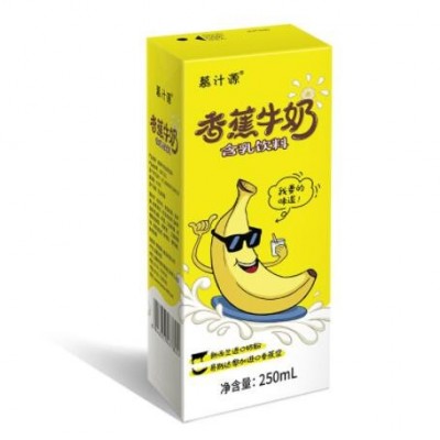 香蕉牛奶含乳饮料 慕汁源厂家现货批发香蕉牛奶含乳饮料250ml*12