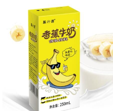 香蕉牛奶含乳饮料 慕汁源厂家现货批发香蕉牛奶含乳饮料250ml*12图2