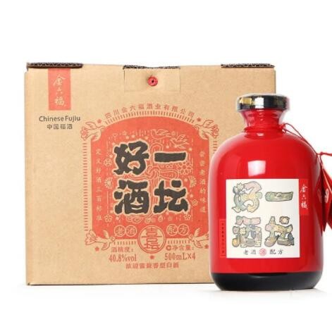40.8度500ml 老酒口感 一坛好酒喜坛 浓清酱兼香白酒 红坛瓶装图2