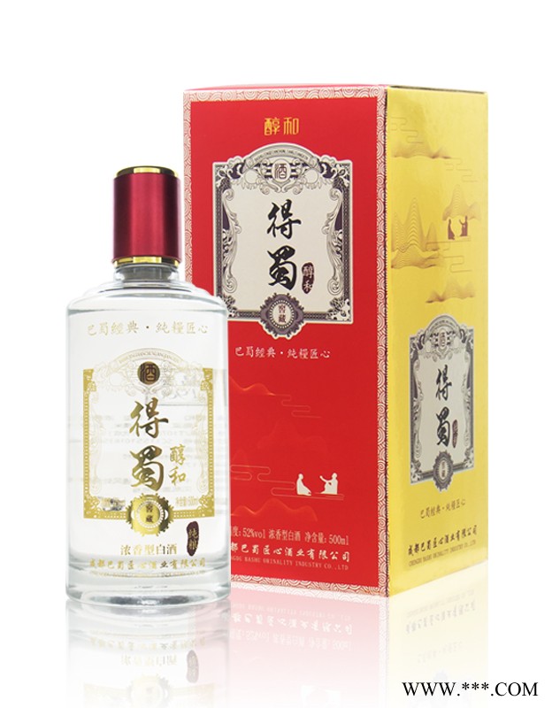 得蜀·醇和酒 浓香型 500ml*6 52%vol