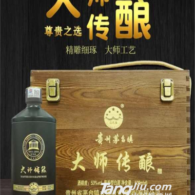 大师传酿 茅台镇匠大福酒业出品53voI优级酱香型白酒 500ML*6瓶