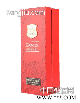 格拉芙法国原装进口红酒礼盒(红色)图1
