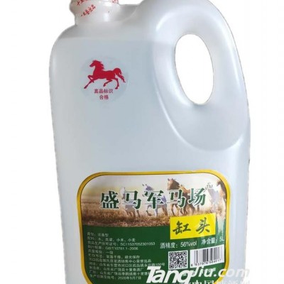 56°盛马军马场缸头白酒5L