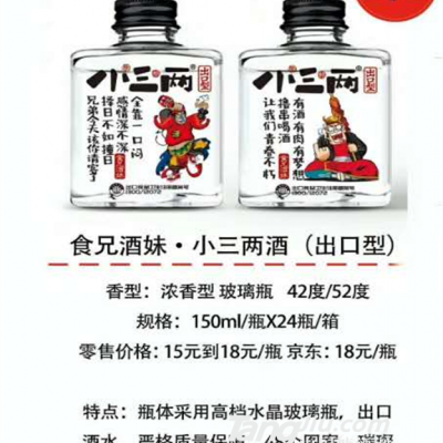 小三两酒出口型