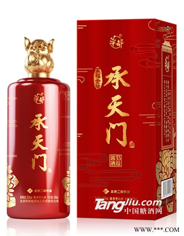 53°华都承天门酒（盈福金猪）500ml图1