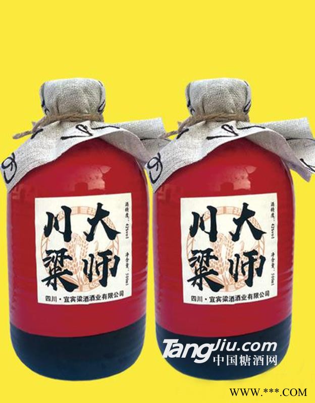 42度川粱大师酒红坛500ml图1