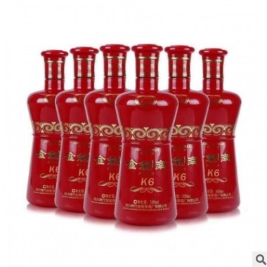 剑南春金剑南K6品鉴装52度浓香型白酒500ml*6瓶整箱装光瓶婚宴酒图2