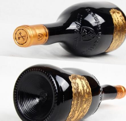 法国红酒批发原瓶酒庄进口AOC级异形瓶金标干红葡萄酒宴会酒水图2
