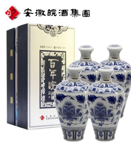 百年皖酒天青6青花瓷41度450mL白酒纯粮食浓香型原浆图3