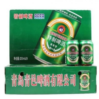 新货山东青岛制啤酒青源酒清爽型320ml*24罐整箱ktv自助