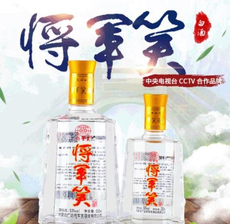 500ml53度白酒 粮食酿造玻璃瓶装清香型白酒500ml节日送礼酒水