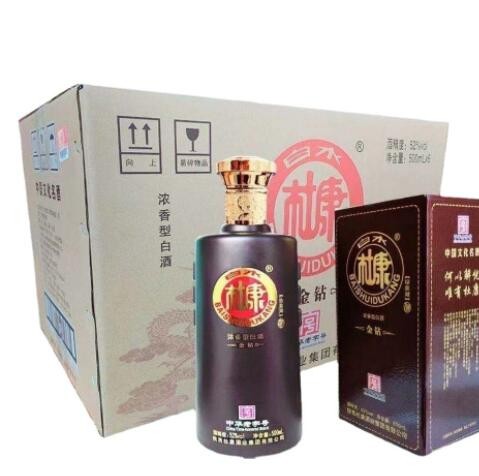白酒整箱6瓶 白水杜康金钻52度浓香型 纯粮白酒特价 正品假一赔十图2