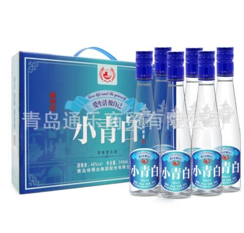 青岛特产琅琊台酒46度小青白245ml*6浓香型小瓶白酒礼盒批发代发图3