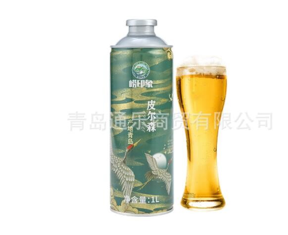 青岛特产啤酒崂印象精酿皮尔森啤酒精酿原浆1L*6罐啤酒特价清仓