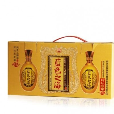 【酒厂批发】江苏白酒 盒装 蓝色之海 封坛原浆52度100ml粮食酒