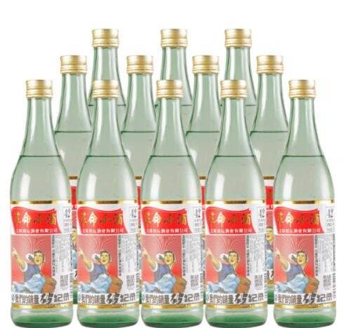 【酒厂批发】整箱12瓶 江苏宿迁市白酒 革命小酒 粮食酒42度475ml图2