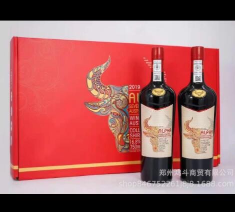 埃尔法七彩祥牛16度干红葡萄酒批发图3