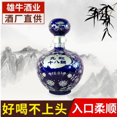 宁夏自酿白酒 九缸十八锅蓝韵白酒1L 低价瓶装白酒批发图1