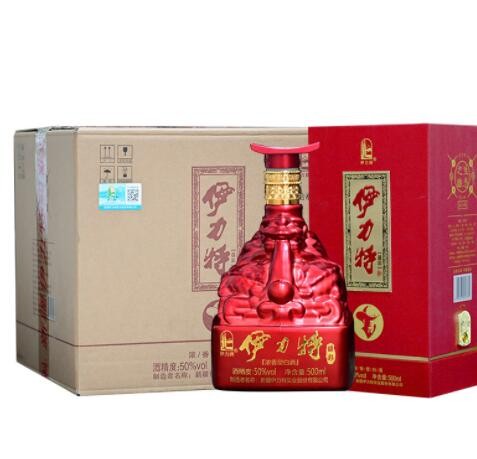 50°伊力特疆彩龙瓶浓香型白酒接待宴请整箱批发500ml*4原箱图2