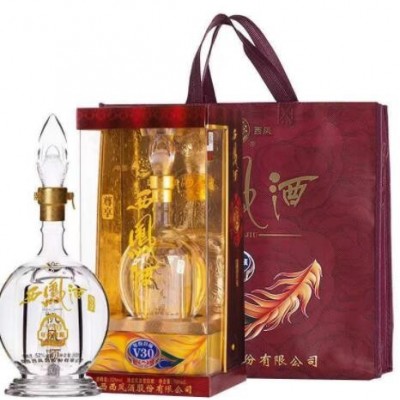 原厂52°西凤酒年份封藏V30绵柔凤香型高度白酒特价酒水批发500ml
