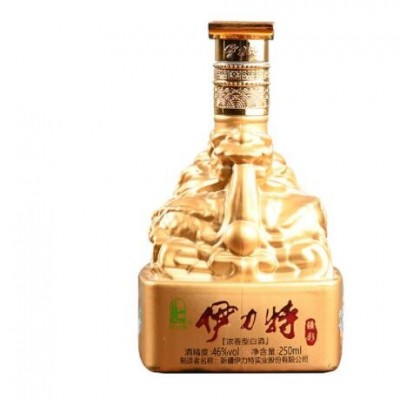 新疆酒46°伊力特疆彩小龙瓶浓香白酒整箱批发250ml*6原箱特价