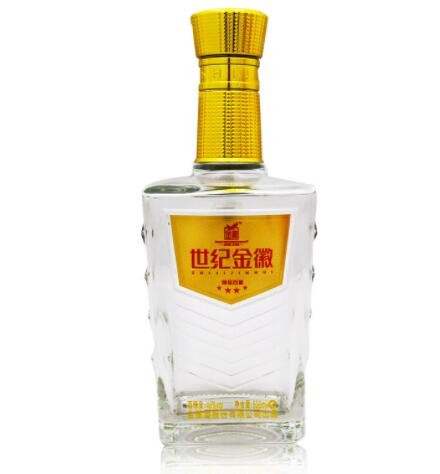 甘肃名酒46世纪金徽精品四星浓香型纯粮白酒整箱批发500ml*4图2