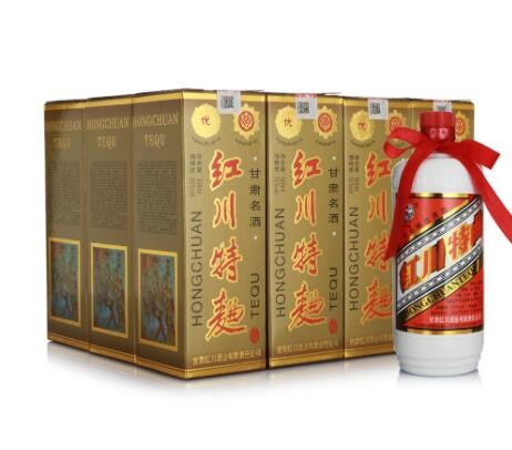 甘肃酒50度红川特曲盒装纯粮高度白酒整箱酒水批发500ml*12原箱发图1