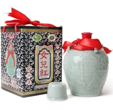 绍兴黄酒 女儿红花雕酒 五年陈1L 1000ml*6青瓷坛图2