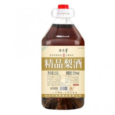 22度精品梨酒不老潭 2.5L桶装酒低度果酒 女士特饮老梨酒批发定制