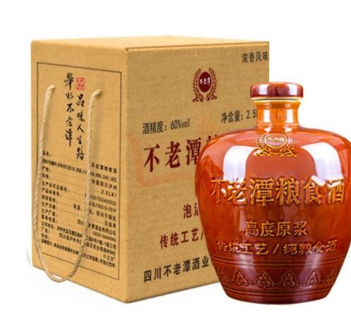 不老潭2.5L浓香型粮食酒陶坛泡酒高粱酒清香风味撒装白酒酒厂批发图2