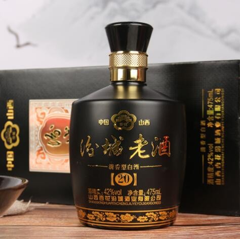 山西汾城20年经典黑瓶礼盒酒42度清香型白酒送礼酒白酒整箱批发图2