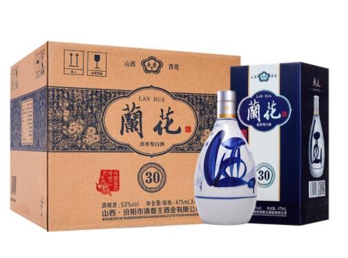 山西小兰花白酒清香型白酒500ml/瓶礼盒装送礼白酒整箱批发代发