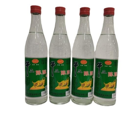 浓香型12瓶*500ML厂家批发光瓶白酒水42度京宏福牛二白酒水