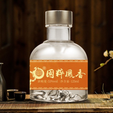 秦国粹凤香 优级凤香白酒 53度125ml 纯粮食高度凤香白酒图3