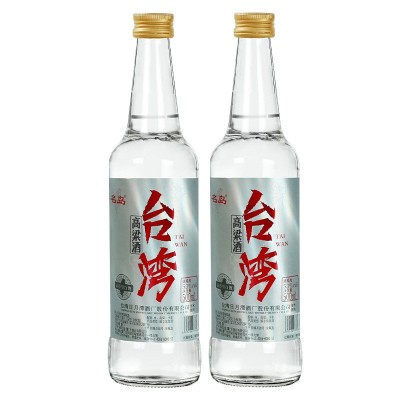 名岛台湾高粱酒53度清香型白酒500ml/瓶装纯粮食酒口粮酒 整箱六瓶
