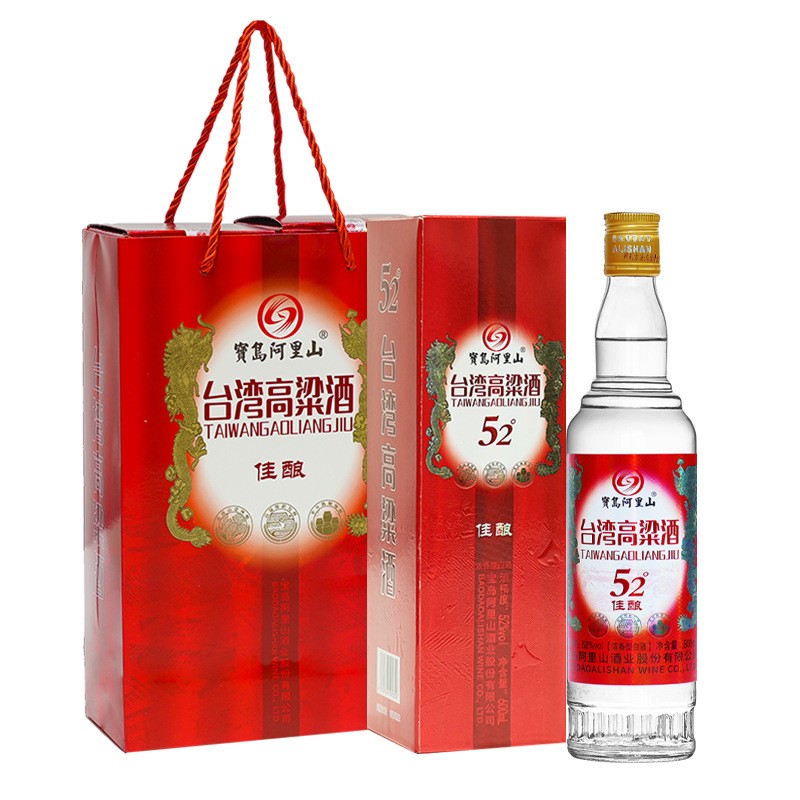 宝岛阿里山佳酿台湾高粱酒600ml/瓶浓香型白酒52度盒装纯粮食酒水图2