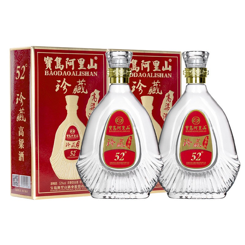 宝岛阿里山珍藏52度浓香型白酒整箱六瓶纯粮食高粱酒节日送礼盒装图2