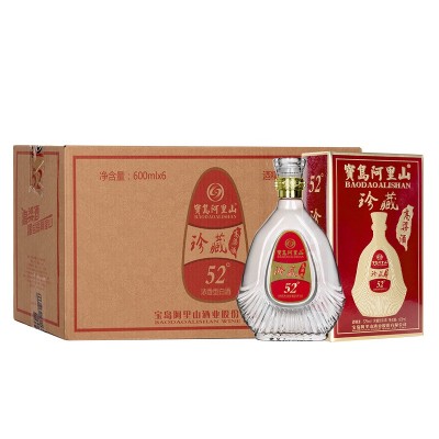 宝岛阿里山珍藏高粱酒52度浓香型白酒纯粮食600ml盒装节 日送礼酒
