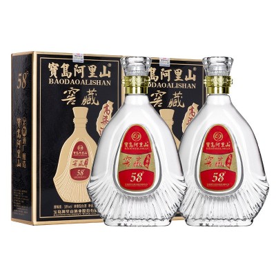 宝岛阿里山窖藏高粱酒58度清香型白酒整箱六瓶600ml/盒装纯粮食酒