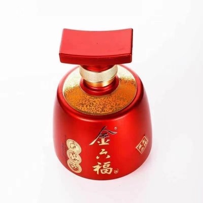 四川白酒金六福金樽藏品40.8度/50.8度500ml*6瓶婚庆纯粮白酒