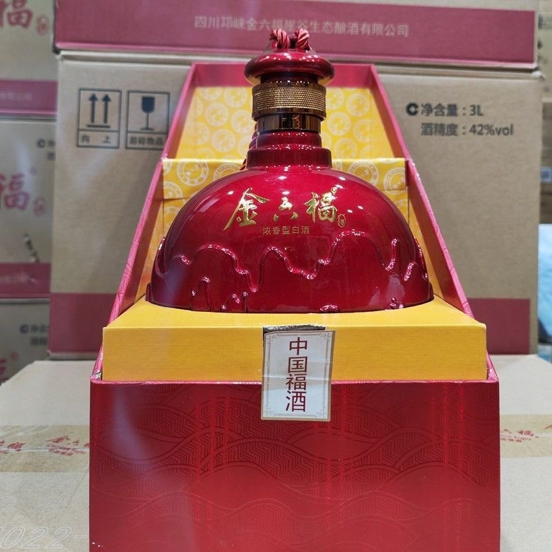 金六福尚品15 浓香型白酒 整箱500ml*6瓶婚庆送礼白酒批发