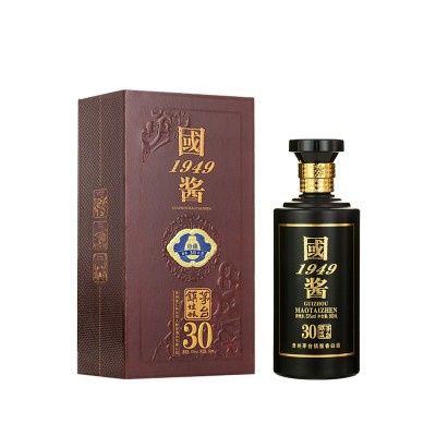 贵州酱香型白酒黄国酱1949茅台镇53度粮食老酒送礼整箱6瓶礼盒装